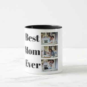 Bästa mamma någonsin Mors dag 3 Foto Collage Mugg
