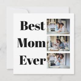 Bästa Mamma någonsin Mors dag 3-fotosamlingskort