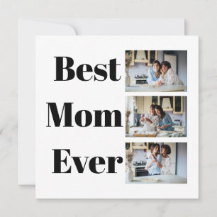 Bästa Mamma någonsin Mors dag 3-fotosamlingskort