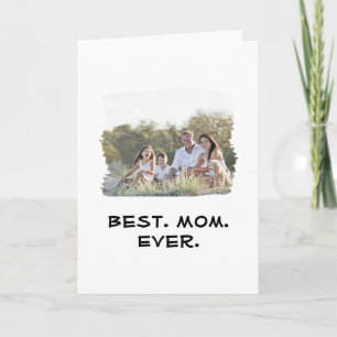 Bästa mamma någonsin Mors dag Anpassad familjefoto Kort