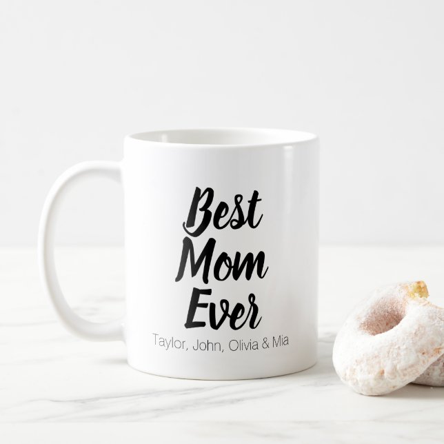 Bästa Mamma någonsin, Mors dag-anpassningsbar barn Kaffemugg (Med munk)