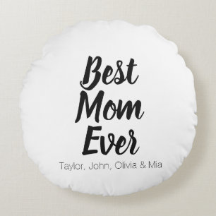 Bästa Mamma någonsin, Mors dag anpassningsbar unga Rund Kudde