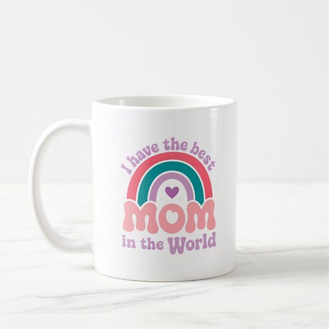 Bästa Mamma någonsin Mors dag-citat Kaffemugg (Vänster)