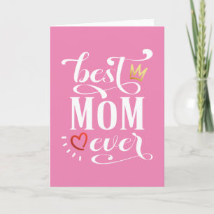 Bästa Mamma någonsin Mors dag-citat Kort för häl