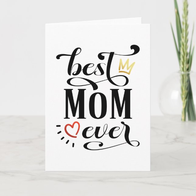 Bästa mamma någonsin Mors dag-citat | Välkomstkort Kort (Framsida)
