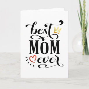 Bästa mamma någonsin Mors dag-citat Välkomstkort Kort