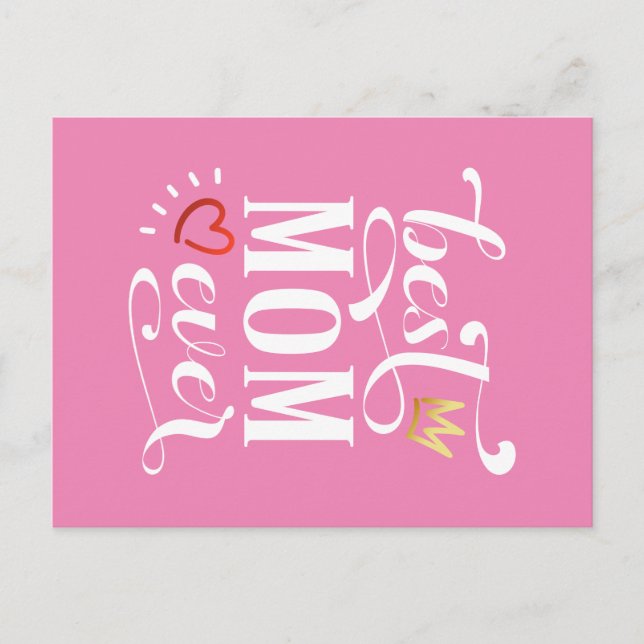 Bästa Mamma någonsin Mors dag-citat | vykort (Framsida)