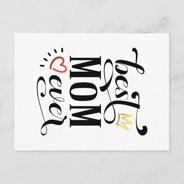Bästa Mamma någonsin Mors dag-citat | vykort (Framsida)