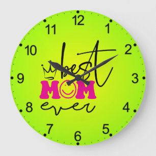 Bästa Mamma någonsin Mors dag-design-63344 Stor Klocka