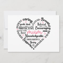 Bästa mamma någonsin: Mors dag & födelsedag Hjärto Kort