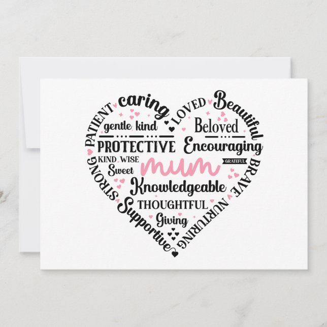 Bästa mamma någonsin: Mors dag & födelsedag Hjärto Kort (Framsida)