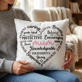Bästa mamma någonsin: Mors dag & födelsedag Hjärto Kudde