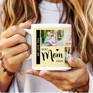 Bästa Mamma någonsin Mors dag-fotoGult Kaffemugg