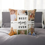 Bästa Mamma någonsin - Mors dag fotokollage Kudde<br><div class="desc">Fira mamma med "Bästa Mamma någonsin" Mors dag Photo Collage Dekorativ kudde. Den här personligens kudde har en vackert arrangerad kollage av omhuldade foton, speciella stunder och minnen. Det hjärtliga budskapet "Bästa Mamma någonsin" ger en trevlig beröring. Den är tillverkad av högkvalitativa, mjuka och varaktiga textilier och ger både komfort...</div>
