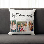Bästa Mamma någonsin - Mors dag fotokollage Kudde<br><div class="desc">Fira Mors dag med Best Mamma någonsin Photo Collage Dekorativ kudde. Den här personligen har en vackert utformad kollage av omhuldade foton som fångar speciella ögonblick med mamma. Den är gjord av högkvalitativa material och tillför en snyggt och känslosam beröring till vilket utrymme som helst, perfekt för att visa på...</div>