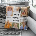 Bästa Mamma någonsin - Mors dag fotokollage Kudde<br><div class="desc">Fira mamma med "Bästa Mamma någonsin" Mors dag Photo Collage Dekorativ kudde. Den här personligens kudde har en vackert arrangerad kollage av omhuldade foton, speciella stunder och minnen. Det hjärtliga budskapet "Bästa Mamma någonsin" ger en trevlig beröring. Den är tillverkad av högkvalitativa, mjuka och varaktiga textilier och ger både komfort...</div>