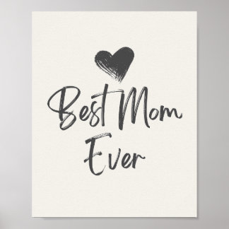 Bästa mamma någonsin, mors dag-gåva poster