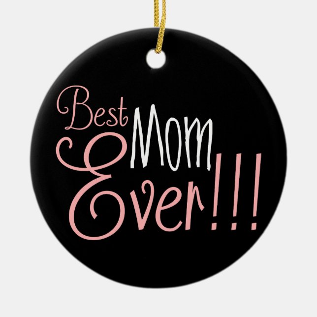 Bästa Mamma någonsin!! Mors dag Julgransprydnad Keramik (Framsidan)