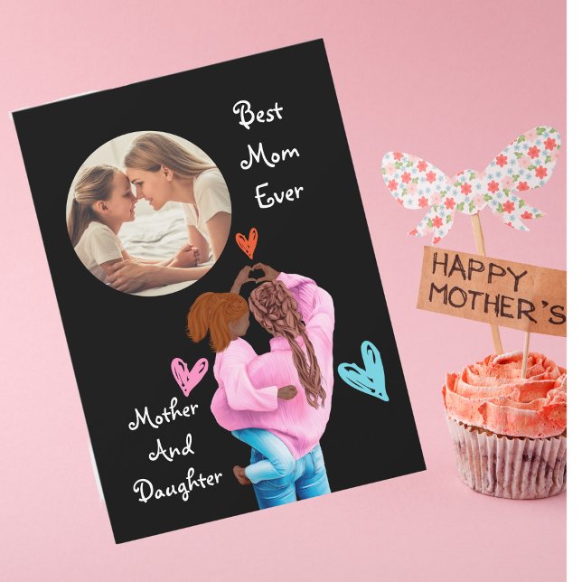 Bästa mamma någonsin  Mors dag-kort med foto Julkort (Skapare uppladdad)