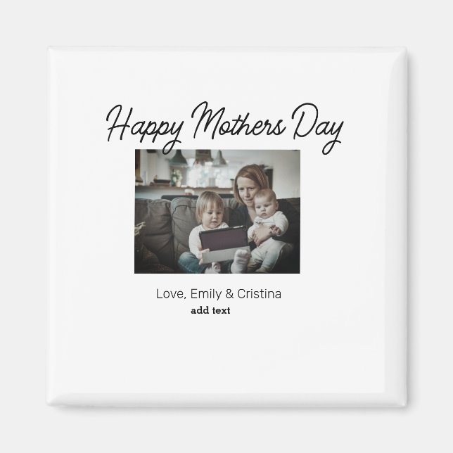 bästa mamma någonsin mors dag lägg till bild namn magnet (Framsidan)