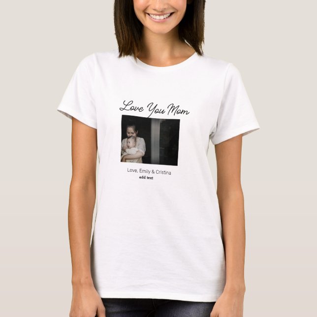 bästa mamma någonsin mors dag lägg till bild namn t shirt (Framsida)