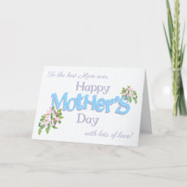 Bästa Mamma någonsin Mors dag med Apple Blommar Ca Helgkort