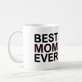 Bästa Mamma någonsin Mors dag med små röda hjärtan Kaffemugg