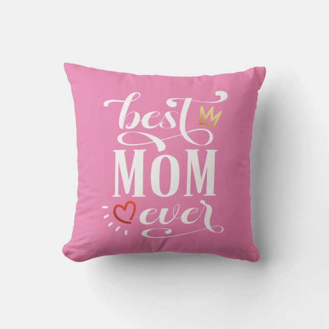 Bästa Mamma någonsin Mors dag-offert| Dekorativ ku Kudde (Framsida)