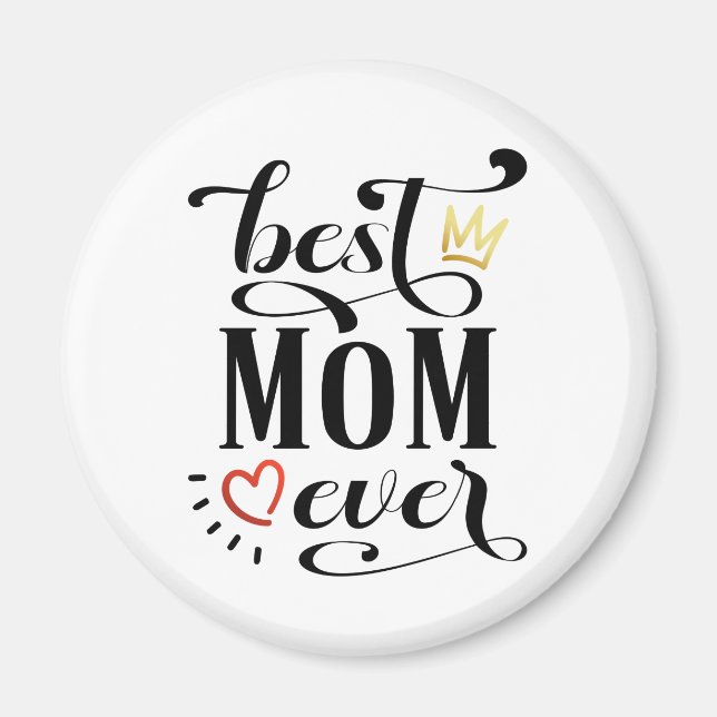 Bästa Mamma någonsin Mors dag-offert| Magneter (Framsidan)