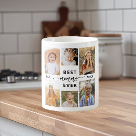 Bästa mamma någonsin - Mors dag Photo Collage Kaffemugg