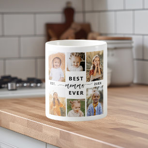Bästa mamma någonsin - Mors dag Photo Collage Kaffemugg