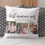 Bästa mamma någonsin - Mors dag Photo Collage Kudde<br><div class="desc">Fira Mors dag med den bästa mamman någonsin Photo Collage Dekorativ kudde. Den här personligen har en vackert utformad kollage av omhuldade foton, som fångar speciella stunder med din mamma. Den är gjord av högkvalitativa material och tillför en snyggt och känslosam beröring till vilket utrymme som helst, perfekt för att...</div>