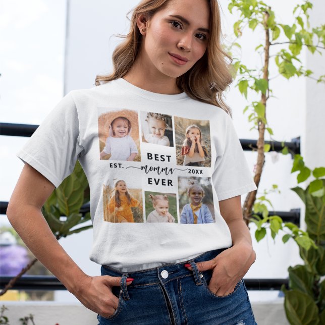 Bästa mamma någonsin - Mors dag Photo Collage T Shirt (Skapare uppladdad)
