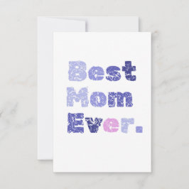 Bästa mamma någonsin Mors dag Platt Grattiskort Kort
