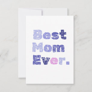 Bästa mamma någonsin Mors dag Platt Grattiskort Kort
