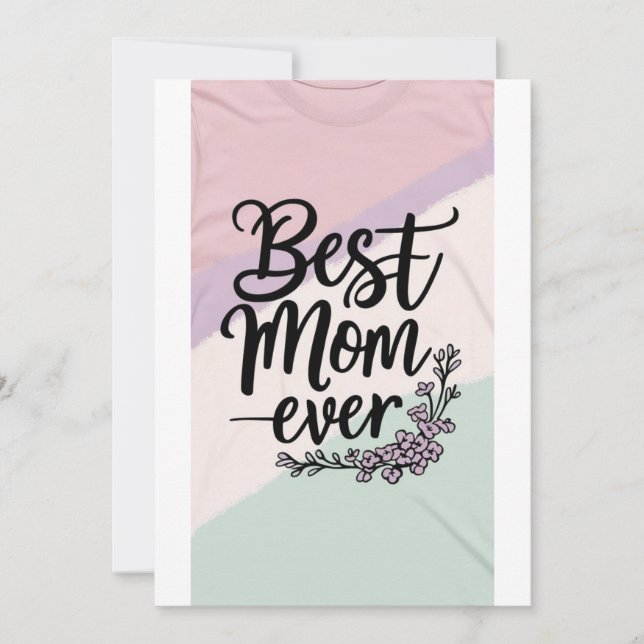Bästa Mamma någonsin,mors dag-presentkort! Inbjudningar (Framsida)