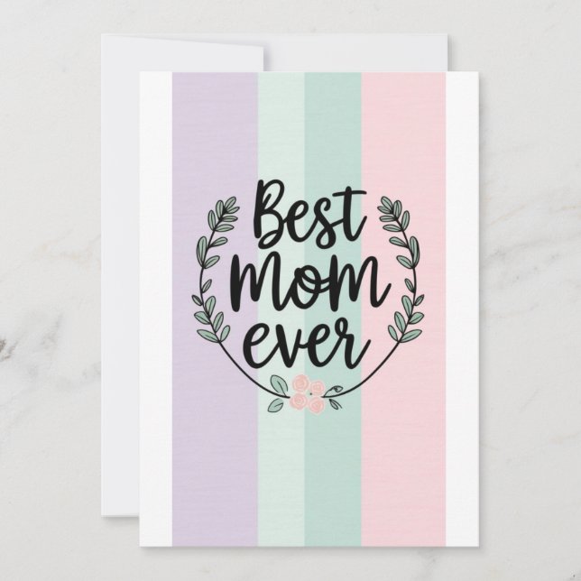 Bästa Mamma någonsin,mors dag-presentkort Inbjudningar (Framsida)