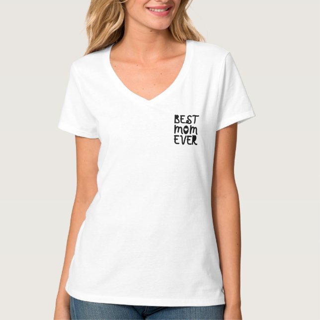 Bästa mamma någonsin mors dag t shirt (Framsida)