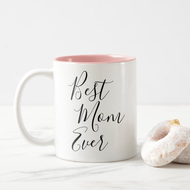 Bästa mamma någonsin | Mors dag Tvåtons kaffemugg (Med munk)