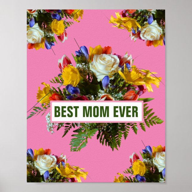 BÄSTA MAMMA NÅGONSIN MORS DAGSPRESENT POSTER (Framsidan)