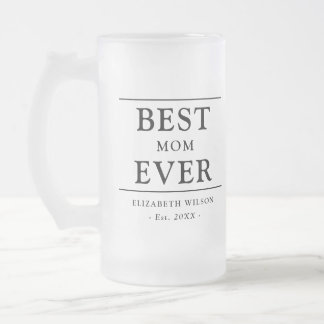 Bästa mamma någonsin Mors gåva Frostat Ölglas