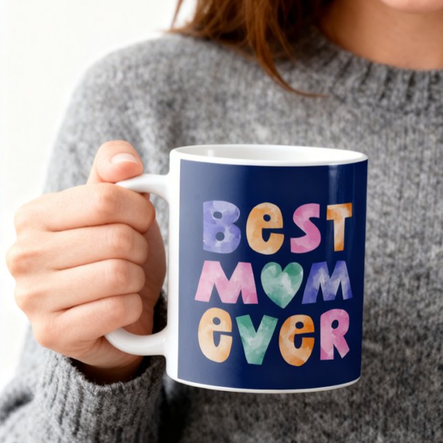 Bästa Mamma någonsin Mugg (An 11-oz mug is shown. Customize it with name and choose mug style and size.)