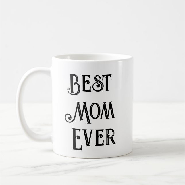 Bästa Mamma någonsin-Mugg - Anpassat namn, Mamma Kaffemugg (Vänster)