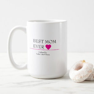 Bästa Mamma någonsin Mugg med Rosa hjärta - bekräf