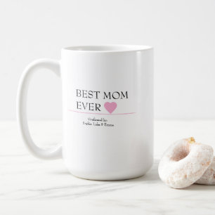 Bästa Mamma någonsin Mugg med Rosa hjärta - bekräf