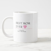 Bästa Mamma någonsin Mugg med Rosa hjärta - bekräf
