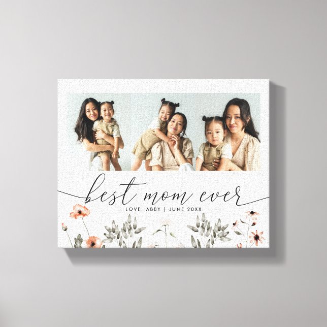 Bästa Mamma någonsin | Multi Photo Mors dag Keepsa Canvastryck (Framsida)