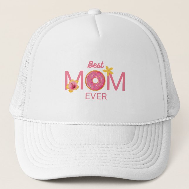 Bästa mamma någonsin Munk Blomma Keps (Framsida)