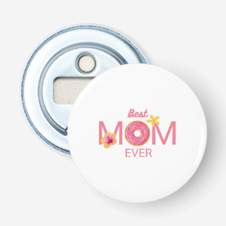 Bästa mamma någonsin Munk Blommig Flasköppnare