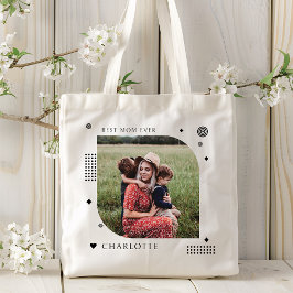 Bästa Mamma någonsin Namn Photo Trendig Enkel mode Tygkasse